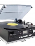 Knstar KN 37 Nostaljik Pikap Bluetoothlu Retro Plak Çalar Kaset USB SD Radyo Hoparlörlü Ahşap Müzik Seti