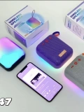 L-47 RGB Işıklı Bluetooth Hoparlör Taşınabilir, şık ve dikkat çekici tasarım!