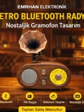 NNS NS-803BT Nostaljik Radyo Bluetooth Gramofon Tasarım Dekoratif Toptan