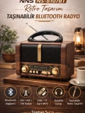 NNS NS-8107BT Taşınabilir Nostaljik Radyo Bluetooth Hoparlör Toptan