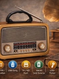 YS-3199BT Fenerli Nostaljik Radyo Şarjlı Pilli Bluetooth Toptan
