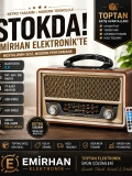 Meier M-157BT Retro Bluetooth Radyo | Şarjlı Nostaljik FM/AM/SW Radyo USB TF Kart Destekli