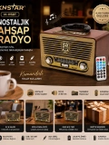 KNSTAR M-115BT Nostaljik Ahşap Radyo Bluetooth USB SD AUX Toptan