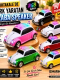 WS-1958 Vosvos Tarzı Klasik Araba Bluetooth Hoparlör | Nostaljik Retro Toptan
