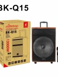 BK BQ15 BLUETOOTH SD,USB GİRİŞLİ ÇİFT MİKROFONLU SPEAKER 15 İNÇ