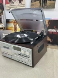 KNSTAR KN-110 Bluetooth Nostaljik Pikap CD Kaset Plak Çalar Müzik Seti