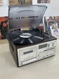 KNSTAR KN-110 Bluetooth Nostaljik Pikap CD Kaset Plak Çalar Müzik Seti