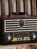 KNSTAR M-113BT Nostaljik Ahşap Radyo Bluetooth Kumandalı USB AUX Toptan