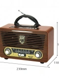 KNSTAR M-115BT Nostaljik Ahşap Radyo Bluetooth USB SD AUX Toptan