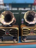 NNS NS-7253BT Gramofon Görünümlü Bluetooth Hoparlör FM AM SW Nostaljik Radyo Toptan