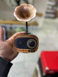 Nostaljik Mini Gramofon Radyo Bluetooth USB AUX Dekoratif Toptan