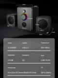 PC hoparlörü Bluetooth 2+1 USB ve jack girişli