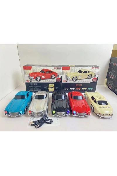 WS-300SL Mercedes 300SL Klasik Araba Şeklinde Bluetooth Hoparlör Retro