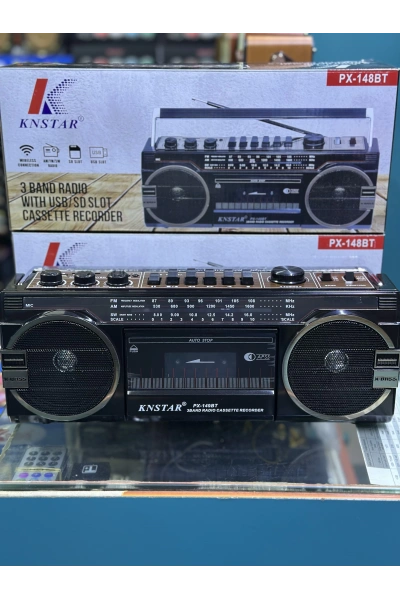 KNSTAR 149BT Nostaljik Kasetçalar Bluetooth – Çift Hoparlörlü Retro Kaset Çalar Radyo