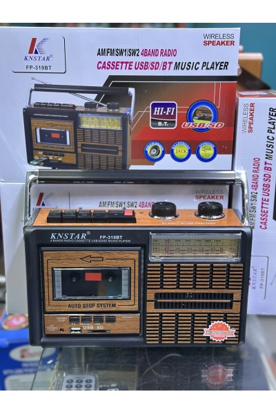 KNSTAR 319BT Nostaljik Kasetçalar Bluetooth – Retro Radyo Kaset Çalar