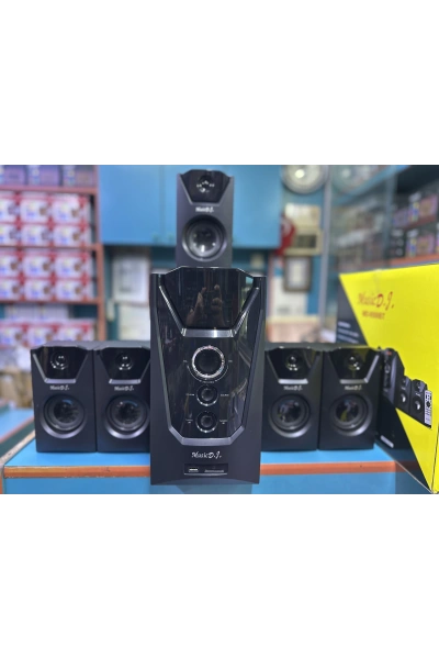 Music D.J. 5.1 Ses Sistemi 80W Bluetooth FM Radyo Ev Sinema Toptan MD 9500