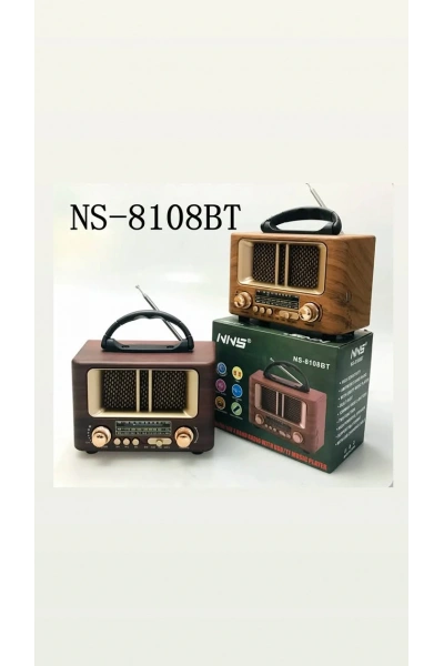 NNS NS-8108BT Taşınabilir Nostaljik Radyo Bluetooth Hoparlör Toptan