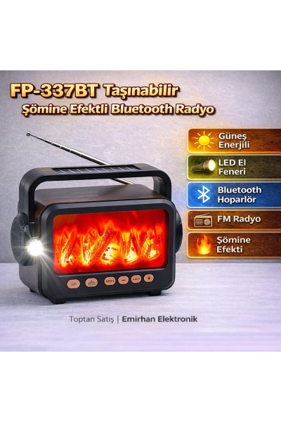 FP-337BT Taşınabilir Nostaljik Radyo Bluetooth Hoparlör Toptan