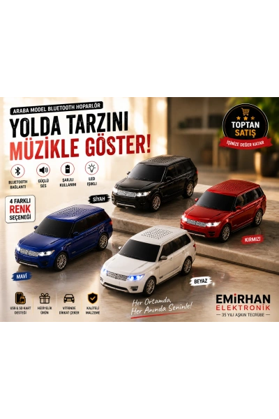 WS-389 Land Rover SUV Bluetooth Hoparlör Işıklı | Nostaljik Toptan