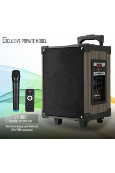 EMRTECH LT-908 Karaoke Bluetooth Hoparlör Mikrofonlu Süper Bass Toptan