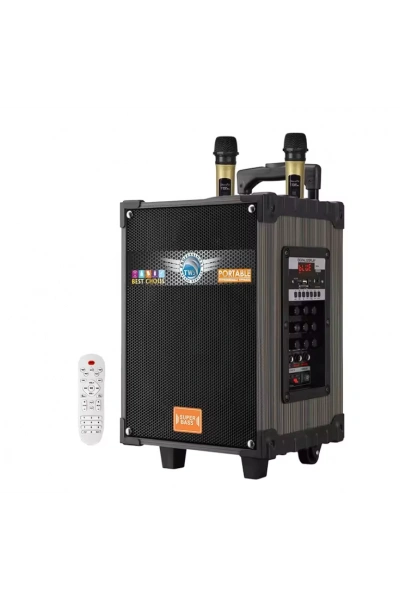 EMRTECH LT-910 Karaoke Bluetooth Hoparlör Çift Mikrofonlu Süper Bass Toptan
