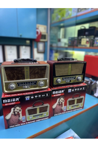 KNSTAR M-112BT Nostaljik Ahşap Radyo Bluetooth Kumandalı USB SD Toptan