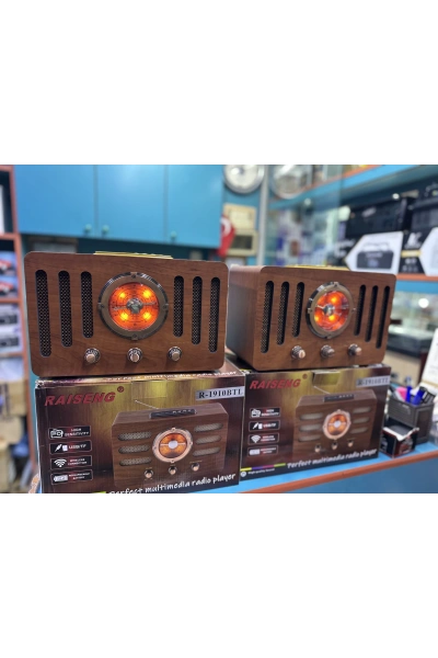R-1910 Nostaljik Masaüstü Radyo Bluetooth FM Dekoratif Toptan