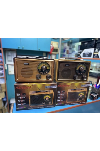 R-9022 Nostaljik Masaüstü Radyo Bluetooth FM Dekoratif Toptan