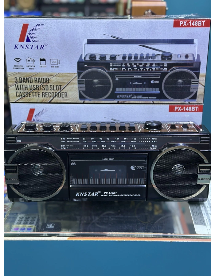 KNSTAR 149BT Nostaljik Kasetçalar Bluetooth – Çift Hoparlörlü Retro Kaset Çalar Radyo
