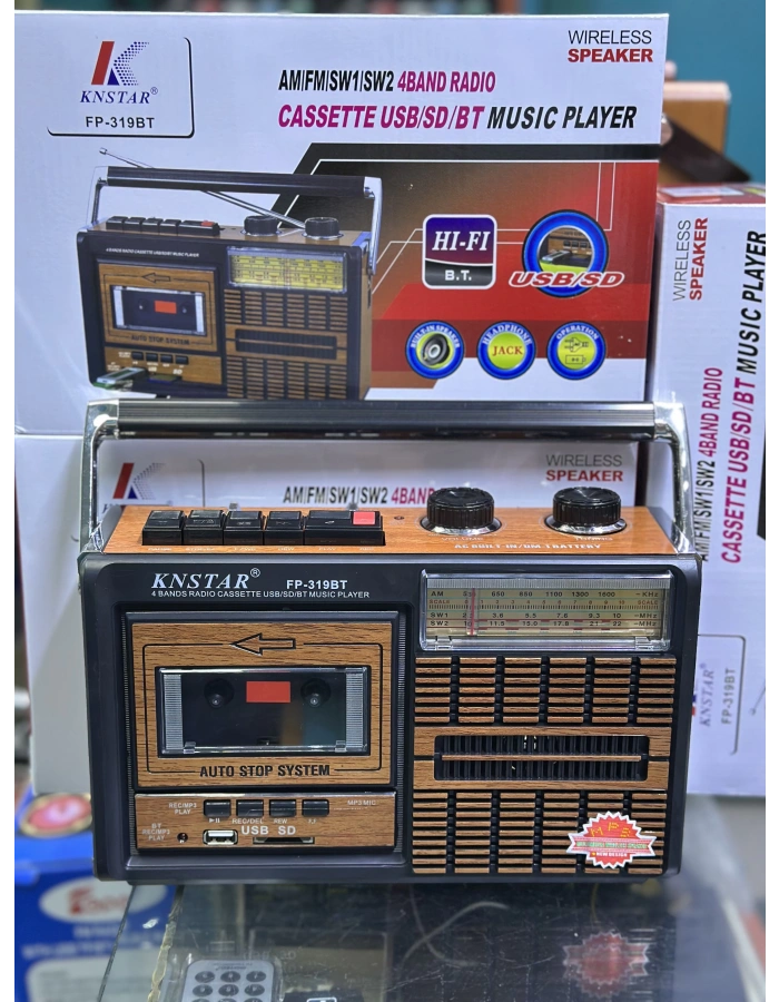 KNSTAR 319BT Nostaljik Kasetçalar Bluetooth – Retro Radyo Kaset Çalar