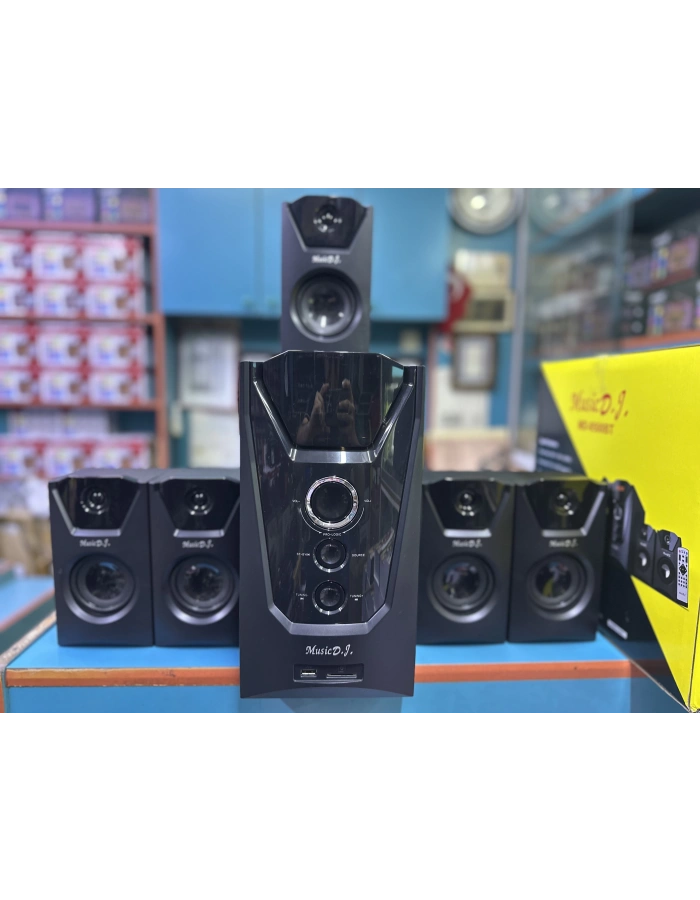 Music D.J. 5.1 Ses Sistemi 80W Bluetooth FM Radyo Ev Sinema Toptan MD 9500
