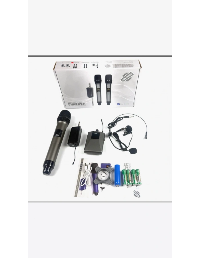 3’lü Kablosuz Mikrofon Seti El Yaka Headset Telsiz Sahne Sunum Toptan