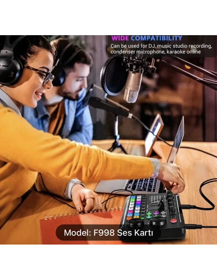Profesyonel Yayıncı Mikrofon Seti Stüdyo Podcast Canlı Yayın Toptan