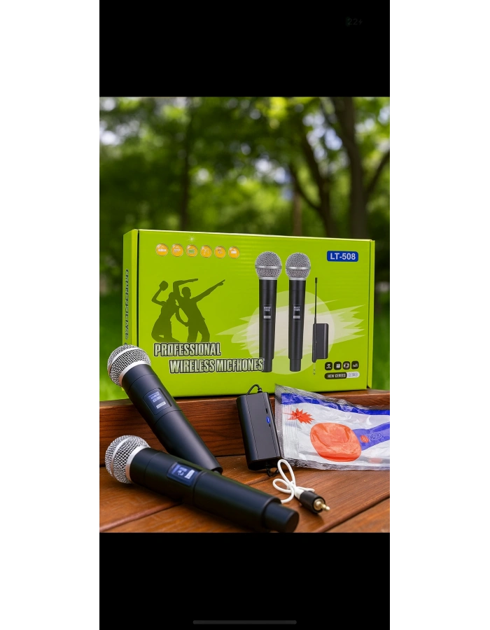 Çift El Kablosuz Mikrofon Seti Wireless Telsiz Karaoke Sahne Toptan