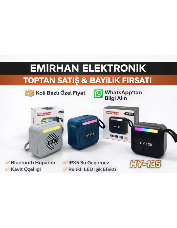 HY-135 Kablosuz Taşınabilir Bluetooth Hoparlör Mini Toptan