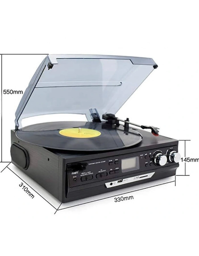 Knstar KN 37 Nostaljik Pikap Bluetoothlu Retro Plak Çalar Kaset USB SD Radyo Hoparlörlü Ahşap Müzik Seti