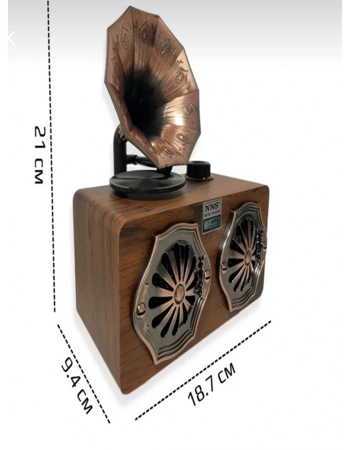NNS NS-801BT Nostaljik Radyo Bluetooth Gramofon Tasarım Dekoratif Radyo Toptan