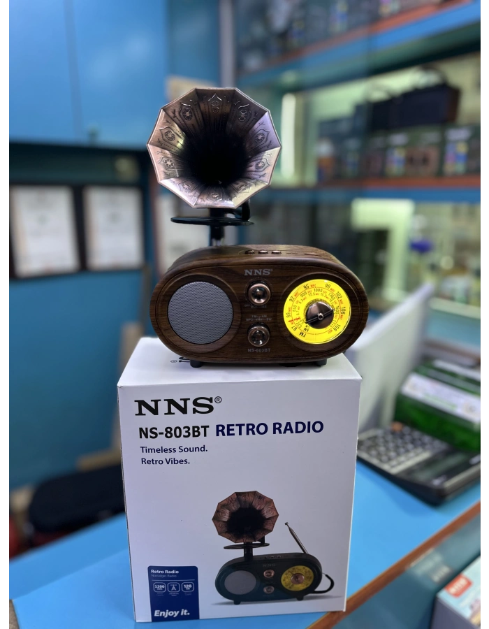 NNS NS-803BT Nostaljik Radyo Bluetooth Gramofon Tasarım Dekoratif Toptan