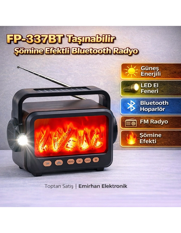 FP-337BT Taşınabilir Nostaljik Radyo Bluetooth Hoparlör Toptan