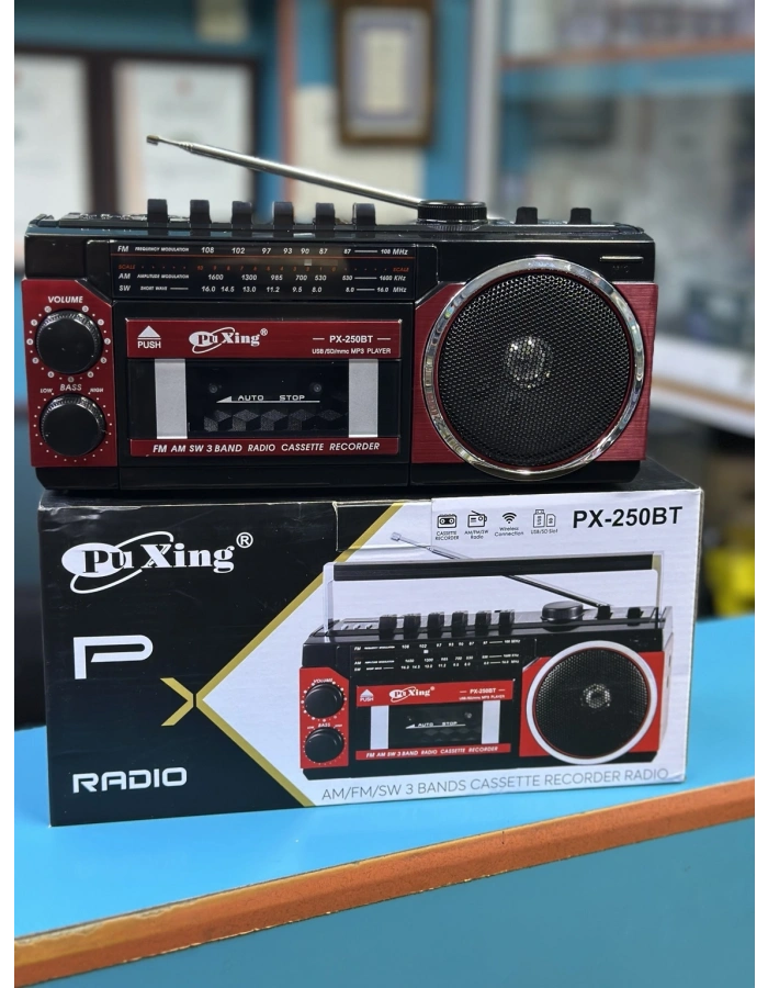 PuXing PX-250BT Bluetooth’lu Nostaljik Kasetçalar Radyo | USB/SD Destekli Toptan Satış
