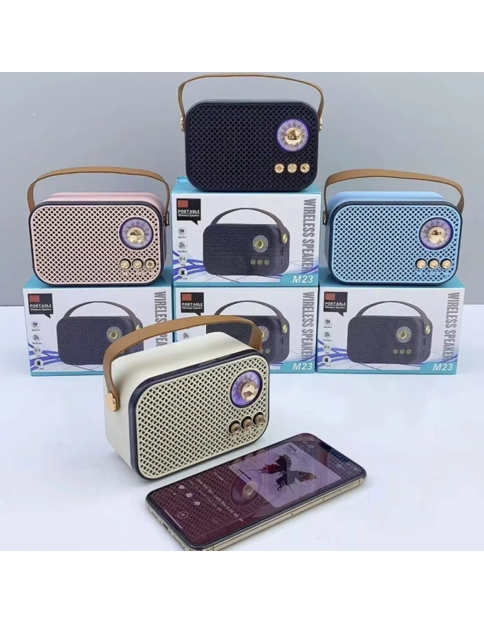 NNS M23 Retro Bluetooth Hoparlör Taşınabilir Kablosuz Speaker TF Kart Destekli