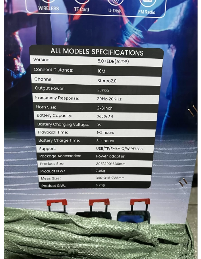 8833 8831 40W Çift Hoparlör Bluetooth Speaker Stereo TWS Toptan