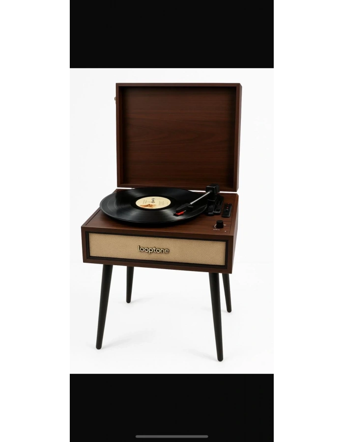Ayaklı Nostaljik Pikap Bluetooth Standlı Retro Plak Çalar Ahşap Gramofon