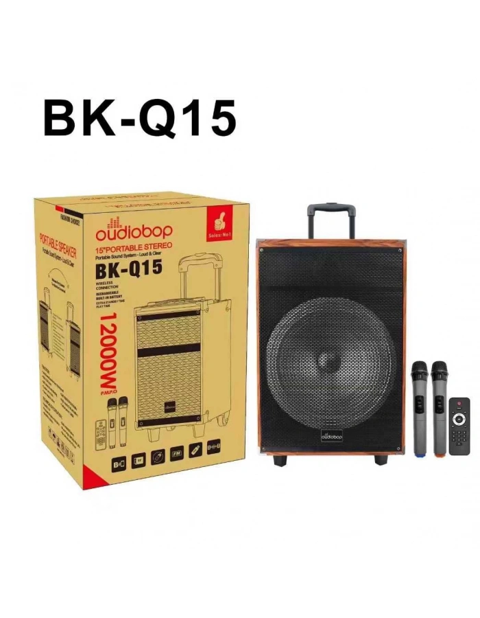 BK BQ15 BLUETOOTH SD,USB GİRİŞLİ ÇİFT MİKROFONLU SPEAKER 15 İNÇ