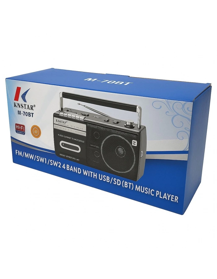 KNSTAR M70 BT Nostaljik Kasetçalar Bluetooth – Retro Kaset Çalar Radyo