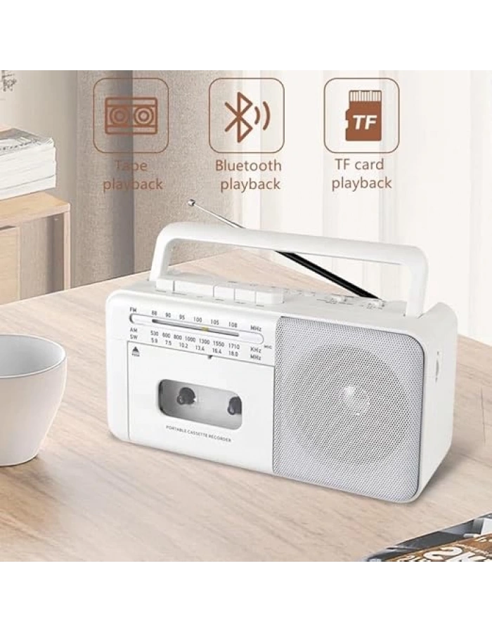KNSTAR PX680 Şarjlı Nostaljik Kasetçalar Bluetooth – Retro Taşınabilir Kaset Çalar
