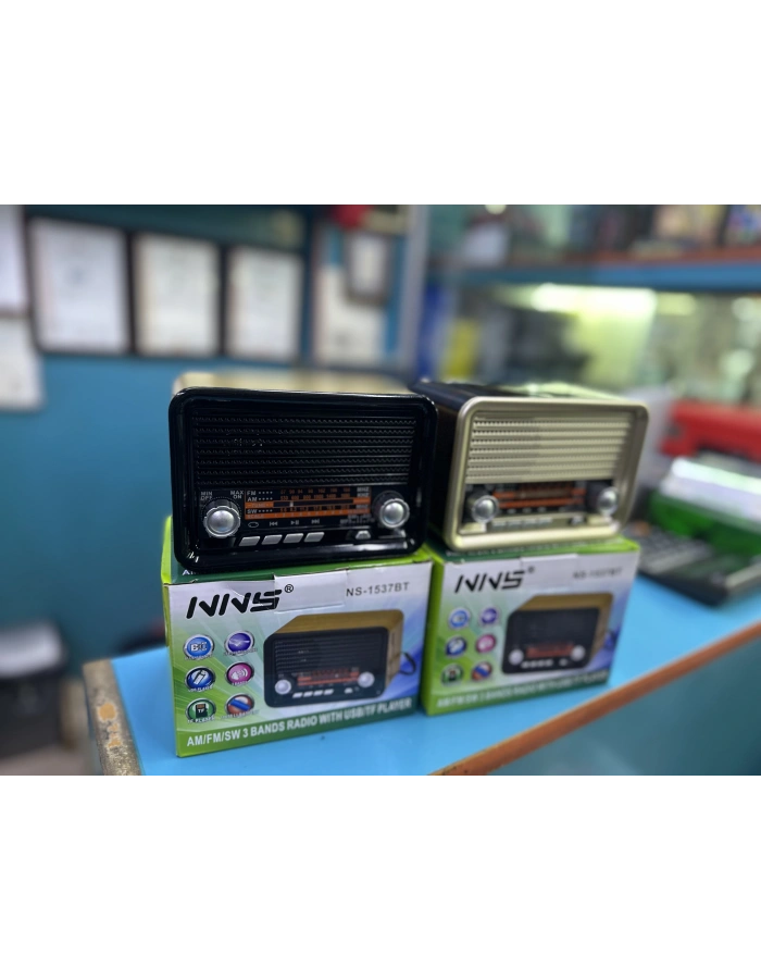 NNS NS-1537BT Taşınabilir Nostaljik Radyo Bluetooth Hoparlör Toptan