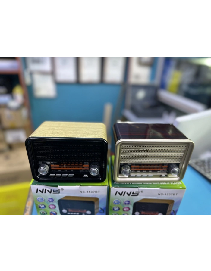 NNS NS-1537BT Taşınabilir Nostaljik Radyo Bluetooth Hoparlör Toptan