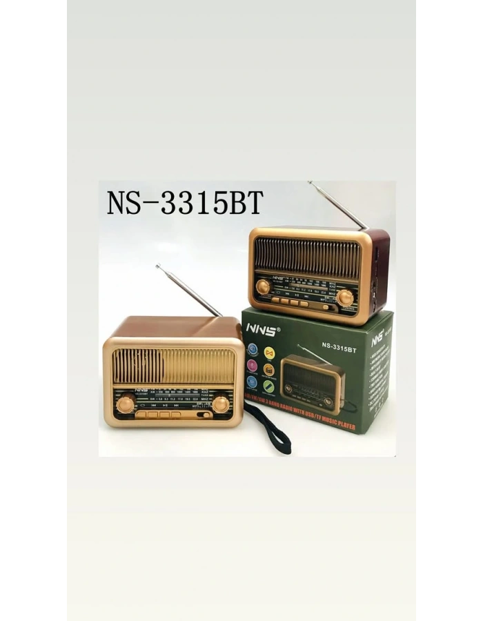 NNS NS-3315BT Taşınabilir Nostaljik Radyo Bluetooth Hoparlör Toptan