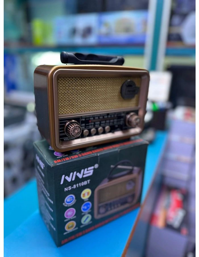 NNS NS-8110BT Taşınabilir Nostaljik Radyo Bluetooth Hoparlör Toptan